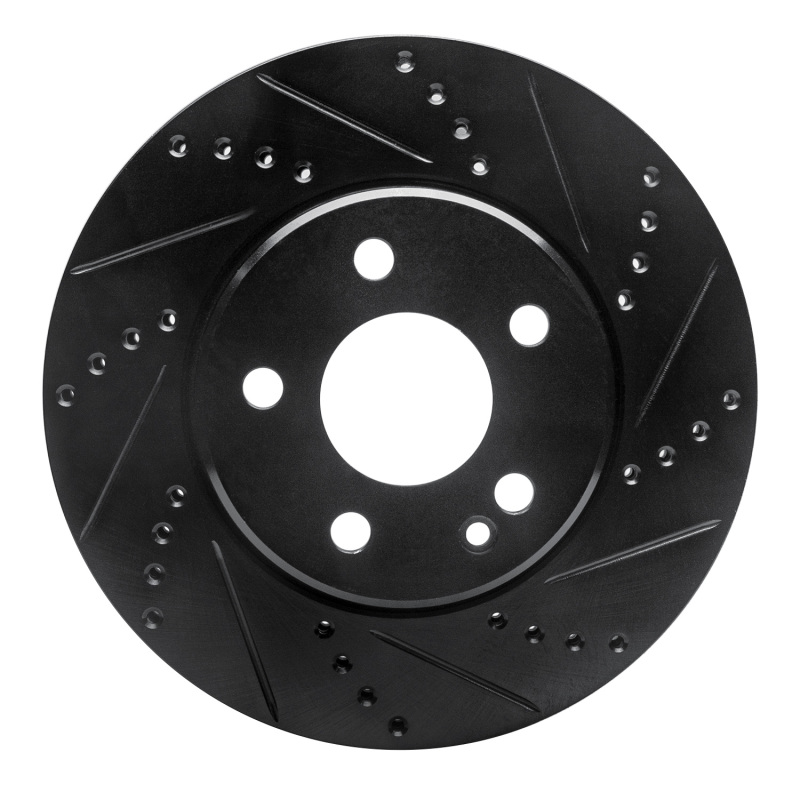 Mercedes-Benz B200 Brake Rotor (1) - Front Right - R1 Concepts - Drilled & Slotted - Black - `06-`11 Mercedes-Benz B200 Brake Rotor (1) - Front Right - R1 Concepts - Drilled & Slotted - Black - `06-`11